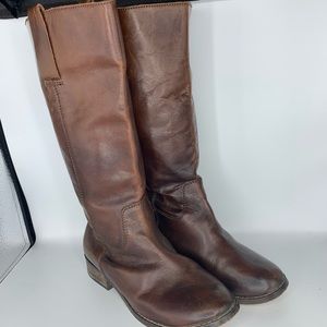 Mia knee high brown leather boots